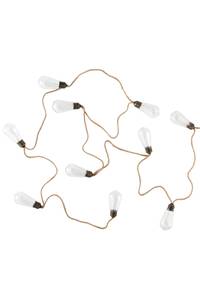 LED Party-Lichterkette Weiß - Metall - Naturfaser - Kunststoff - Textil - 5 x 9 x 815 cm