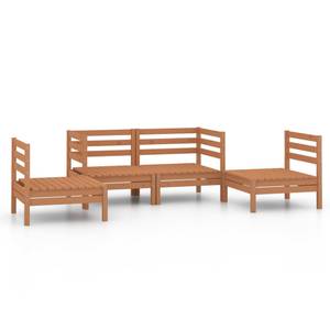 Salon de jardin Marron - Bois massif - Bois/Imitation - 64 x 63 x 64 cm