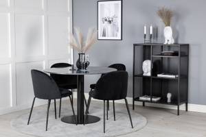 Essgruppe Estelle 57 (5-teilig) Schwarz - Massivholz - 106 x 75 x 106 cm