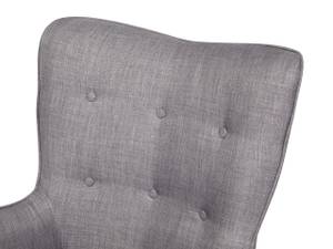 Fauteuil VEJLE Gris - Gris lumineux - Chêne clair - Textile