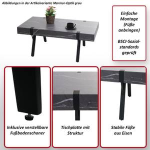 Couchtisch L54 Grau - Holzwerkstoff - Metall - Holzart/Dekor - Holz teilmassiv - 110 x 43 x 60 cm