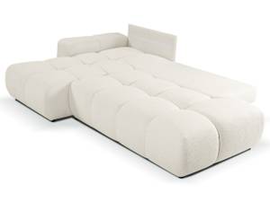 Ecksofa SILE L Creme - Armlehne beidseitig montierbar - Ecke davorstehend links - Ottomane davorstehend links