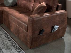 Ecksofa ASTORIA Braun - Textil - 226 x 85 x 146 cm