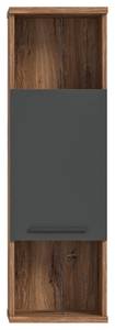 Armoire haute Ramon Gris - En partie en bois massif - 35 x 112 x 25 cm