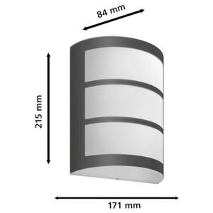 Wandleuchte Python Anthrazit - Weiß