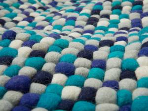 Teppich AMDO Blau - Multicolor - Marineblau - Violett - Weiß