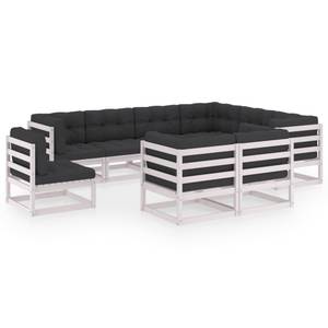 Salon de jardin (lot de 9) 3009833-2 Anthracite - Blanc