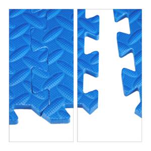 40 x Bodenmatte für Fitnessgeräte Blau - Kunststoff - 61 x 1 x 61 cm