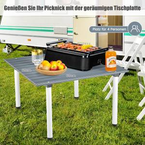 Campingtisch ZB32120 Grau - Holzwerkstoff - 42 x 42 x 69 cm