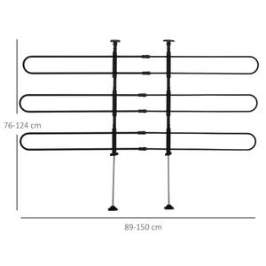 Hundeschutzgitter D00-173V00BK Braun - Metall - 9 x 124 x 150 cm