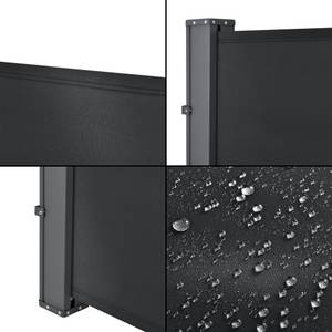 Store Mulhacén pour Balcon Noir - Hauteur : 160 cm