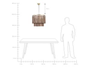 Lampe suspension KAVERI Marron - Bois massif - 60 x 146 x 60 cm