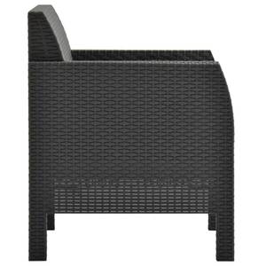 Garten-Lounge-Set Grau - Kunststoff - Polyrattan - 58 x 41 x 58 cm