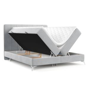 Boxspringbett Aggaz Hellgrau - Breite: 120 cm