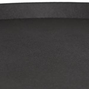 Lot de 2 plateaux de service ronds Noir - Matière plastique - 40 x 2 x 40 cm