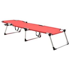 Chaise longue pliable seniors 3002593 Rouge - Métal - 210 x 40 x 70 cm