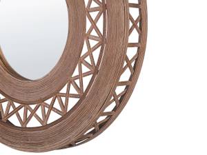 Miroir CACOMA Marron - Bambou - 62 x 62 x 9 cm