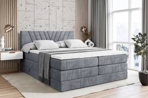 Boxspringbett ERNINA KING Hellgrau - Breite: 160 cm