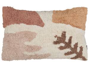 Coussin décoratif CAMASSIA Beige - Marron - Rose foncé - Blanc - Fibres naturelles - 30 x 12 x 50 cm