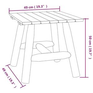 Table d'appoint 3028556-1 Marron - Bois massif - Bois/Imitation - 49 x 50 x 49 cm