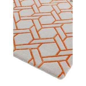 Tapis de salon moderne NAVEL LINES Orange - 120 x 170 cm