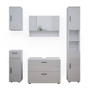 Mobilier de salle de bains Irma Blanc brillant - Blanc