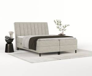 Boxspringbett Merton Beige - Grau - Breite: 180 cm - H4