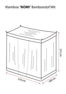 Moskitonetz Canopy Nomi Weiß - Bambus - 100 x 200 x 210 cm