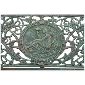 Banc de Jardin Art Nouveau Vert - 70 x 110 x 184 cm