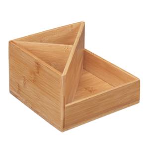 Bambus Stiftehalter Braun - Bambus - Holzwerkstoff - 17 x 11 x 17 cm