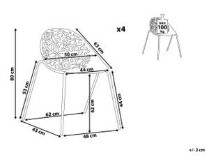 Esszimmerstuhl MUMFORD 4er Set Weiß