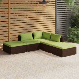 Salon de jardin (lot de 5) 3013632-3 Marron - Vert