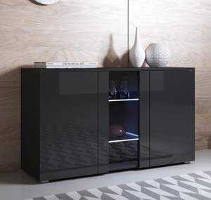 Sideboard Luke mit Füße Schwarz - Höhe: 72 cm