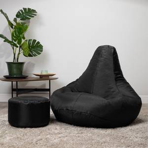 Recliner Gaming Sitzsack + Hocker Schwarz