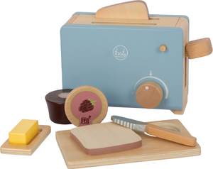 Toaster-Set „tasty“ Blau - Holzwerkstoff - 8 x 12 x 20 cm