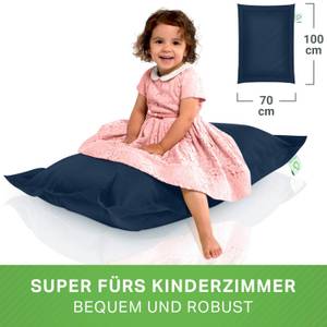 Kinder-Sitzsack 70x100cm & 70 Liter Blau - Kunststoff - Textil - 70 x 10 x 100 cm