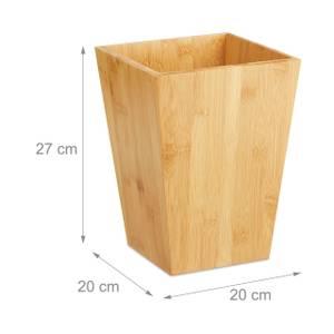 2 x Papierkorb Bambus Braun - Bambus - Holzwerkstoff - 20 x 27 x 20 cm