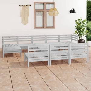 Meubles de jardin (lot de 11) 3010623 Blanc - Bois massif - Bois/Imitation - 64 x 29 x 64 cm