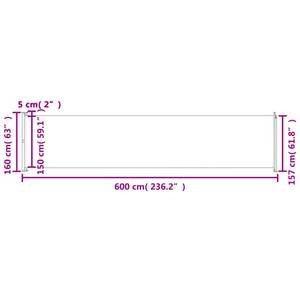 Seitenmarkise 3016425-2 Cremeweiß