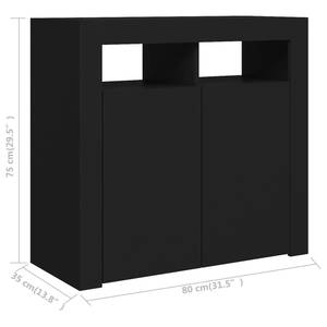 Buffet 3009229 Noir - 80 x 35 cm