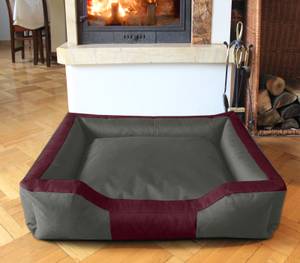 Lit pour chien, coussin BRUNO Bordeaux - Gris - 110 x 28 x 150 cm