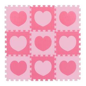 18-tlg. Puzzlematte Herz Hellrosa - Pink