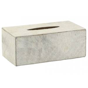 Papiertuchbox aus Ziegenleder Massivholz - 5 x 10 x 14 cm