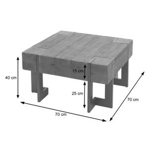 Couchtisch A15 Dunkelbraun - 70 x 70 cm