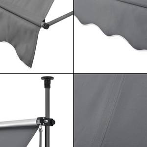 Klemmmarkise Stem Grau - Breite: 300 cm