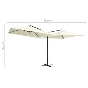 Parasol double 3001709 Blanc crème