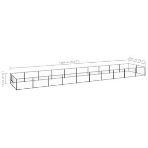 Hundekäfig 3008423-1 Schwarz - Tiefe: 1000 cm