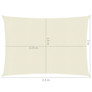 Voiles d'ombrage 3016419-5 Blanc crème - 250 x 200 cm