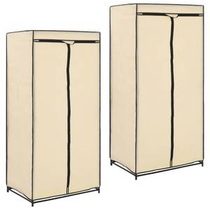 Kleiderschrank (2er Set) 297397-1 Weiß - Metall - 75 x 160 x 50 cm