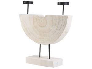 Bougeoir APANGO Blanc - Bois massif - 36 x 35 x 9 cm